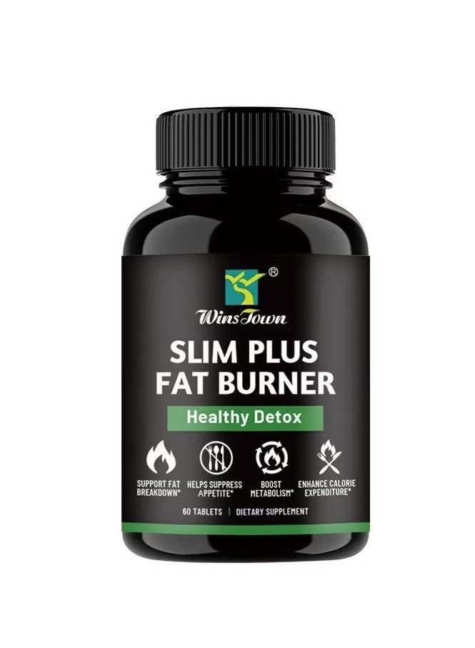 Wins Town Slim Plus Dietary Supplement Tablets | Botanical Extract Blend | Healthy Detox Support | 60 Tablets - Image 1